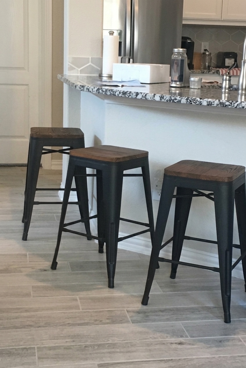 The Industrial Counter Stools That Transformed My Kitchen Island