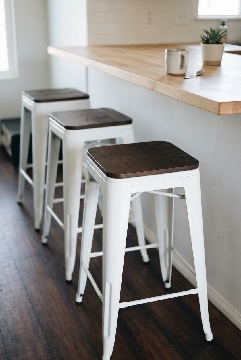 The Industrial Counter Stools That Transformed My Kitchen Island