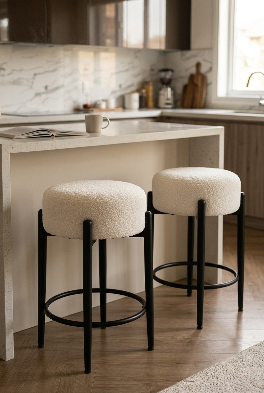 Cozy Up Your Kitchen: The Sherpa Seating Trend I Cannot Stop Thinking About