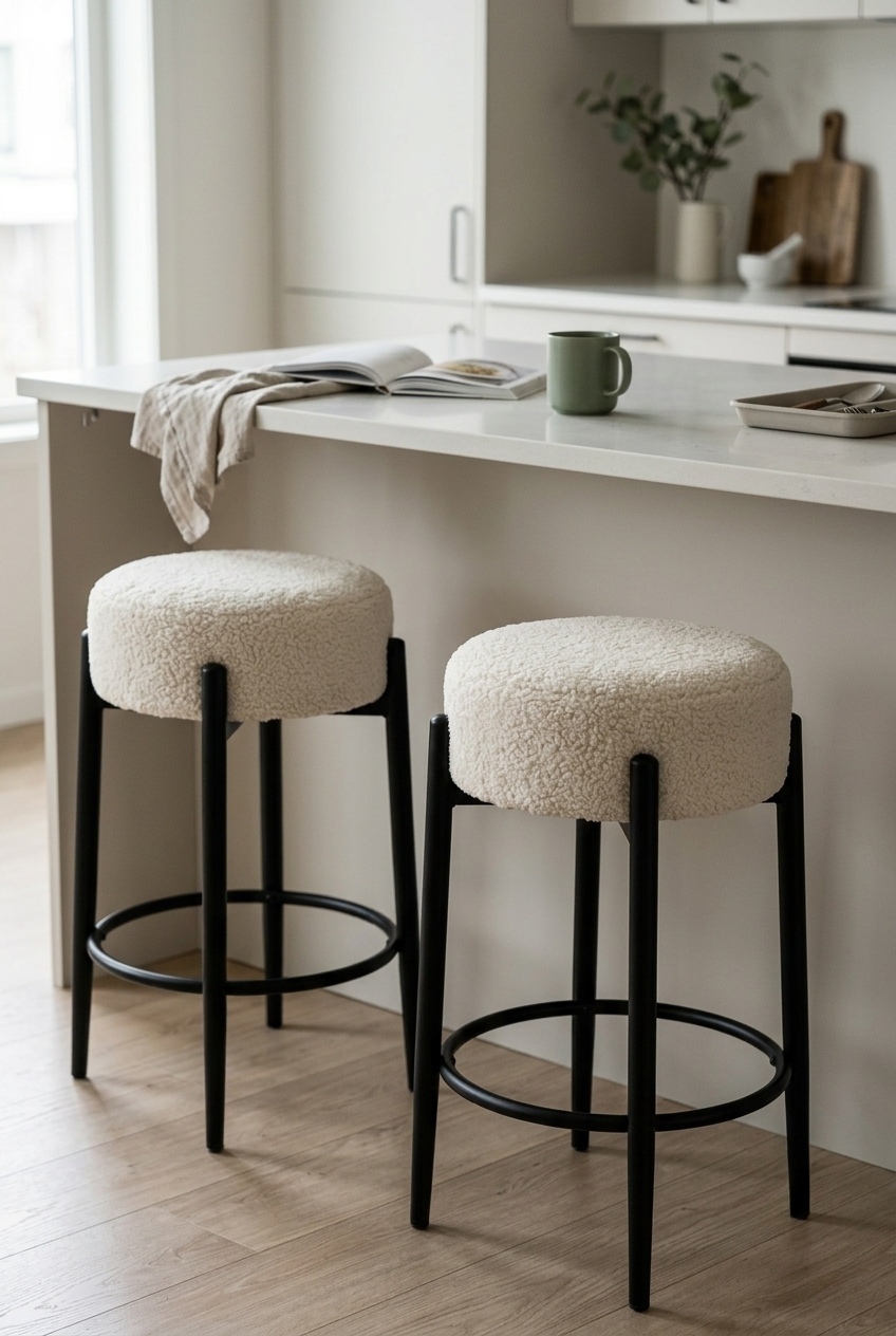 Cozy Up Your Kitchen: The Sherpa Seating Trend I Cannot Stop Thinking About