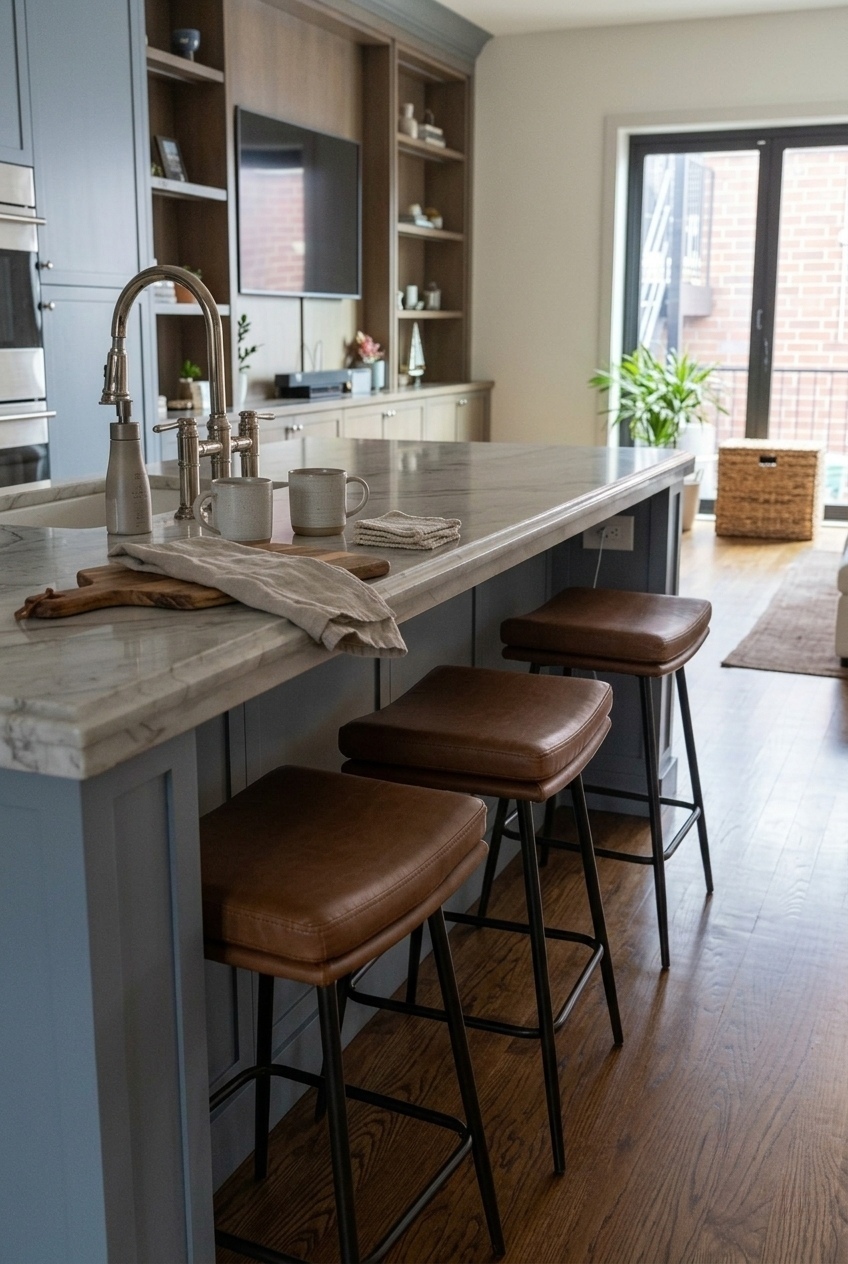 The Effortless Way to Style a Clean and Open Kitchen Island