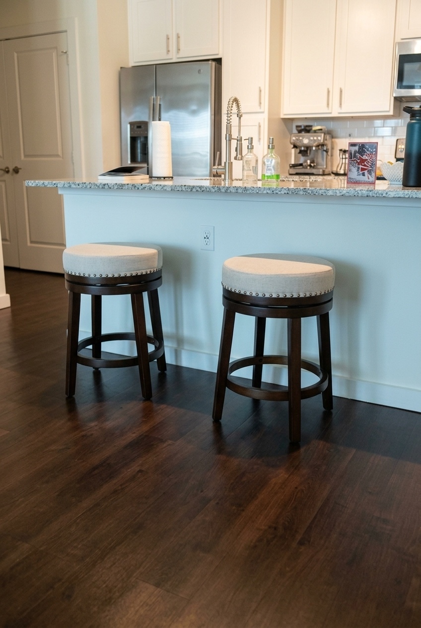 The Warm Wood Swivel Stool Giving Kitchen Islands the Ultimate Cozy Upgrade