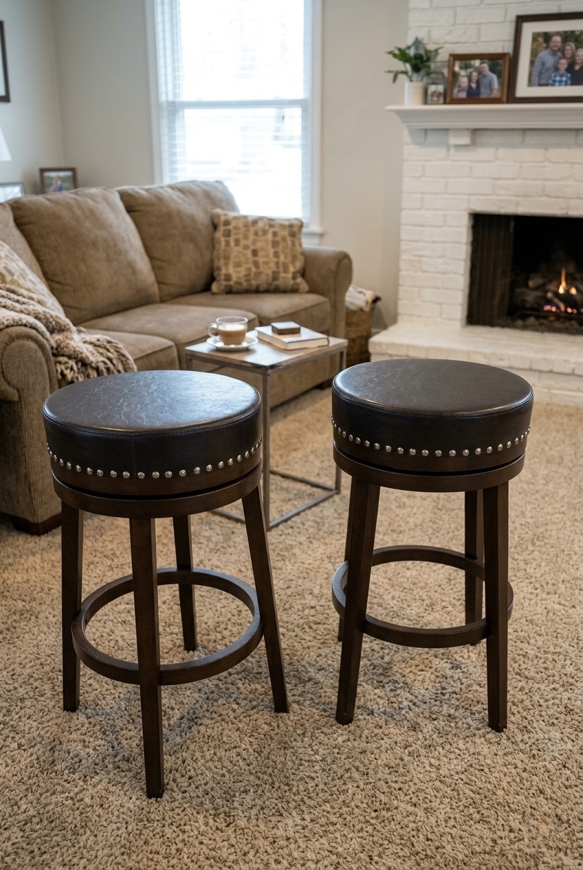 The Warm Wood Swivel Stool Giving Kitchen Islands the Ultimate Cozy Upgrade